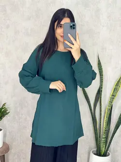 تونیک  مانتویی آستین بلند کراش کد 7046