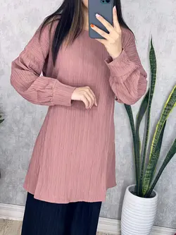 تونیک  مانتویی آستین بلند کراش کد 7046