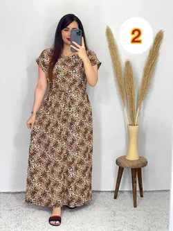 پیراهن ساحلی طرح بندی بدون کش کد 4067