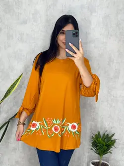 بلوز پایین طرحدار کد 7040