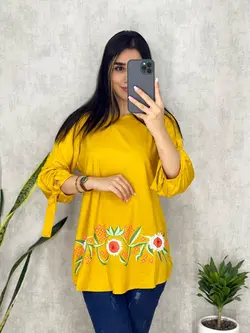 بلوز پایین طرحدار کد 7040