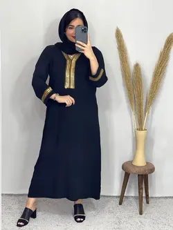 پیراهن مشکی پولک دوزی کد 4068