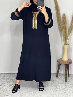 پیراهن مشکی پولک دوزی کد 4068