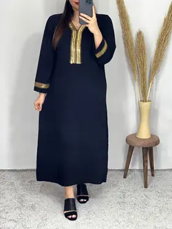 پیراهن مشکی پولک دوزی کد 4068