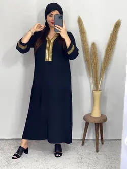 پیراهن مشکی پولک دوزی کد 4068