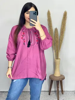 شومیز گلدوزی شده منگوله دار کد 3168