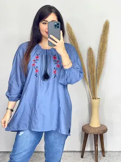 شومیز گلدوزی شده منگوله دار کد 3168