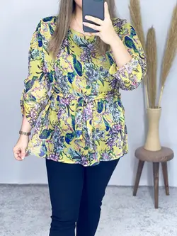 شومیز حریر آستردار کد 3171