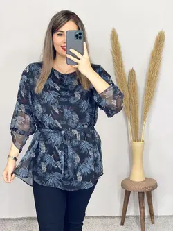 شومیز حریر آستردار کد 3171