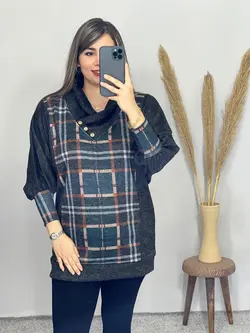 بلوز طرحدار پاییزه کد 7048