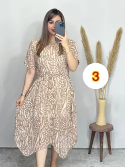 پیراهن حریر آستردار کد 4075