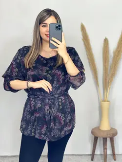 شومیز حریر آستردار کد 3177