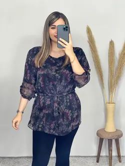 شومیز حریر آستردار کد 3177