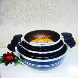 ست ماهیتابه 3 پارچه طرح چدن