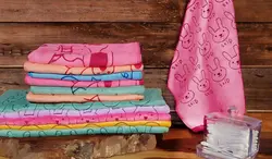 حوله میکرو فایبر صورتی ۴۰*۶۵