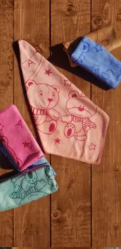 حوله میکرو فایبر گلبهی ۴۰*۴۰