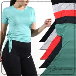 تیشرت بغل چاکدار دو حالته زنانه نایک (Nike) - (کد: 1602)