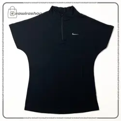 تیشرت آستین کوتاه نیم زیپ زنانه نایک (Nike) - (کد: 1626)