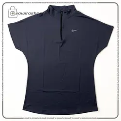 تیشرت آستین کوتاه نیم زیپ زنانه نایک (Nike) - (کد: 1626)