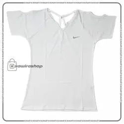 تیشرت یقه دلبری مدل دار زنانه نایک (Nike) - (کد: 1669)