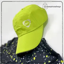 کلاه نایک (Nike) سبز با بند چسبی - (کد: 1403)