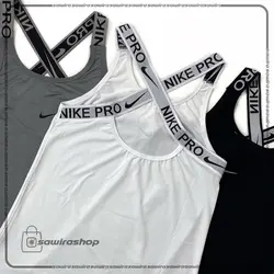 تاپ کش ضربدری زنانه Nike Pro - (کد: 1716)