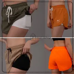 شورتک آیرو کشاله دار جیبدار زنانه نایک (Nike) - (کد: 1724)