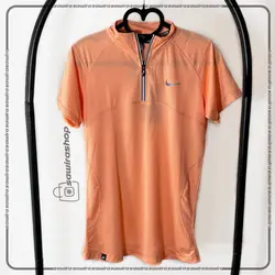 تیشرت آستین کوتاه نیم زیپ سوزنی نایک (Nike) - (کد: 1502)