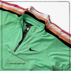 تیشرت آستین کوتاه نیم زیپ سوزنی نایک (Nike) - (کد: 1502)