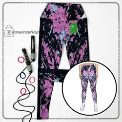 لگ طرح دار مشکی بنفش زنانه نایک (Nike) - (کد: 1511)
