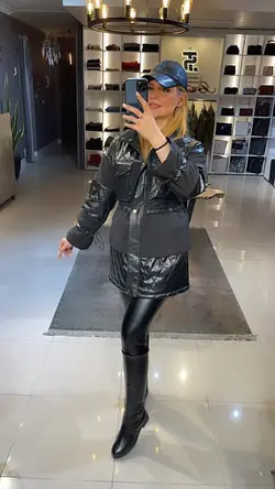 کاپشن چرم مزونی داینا