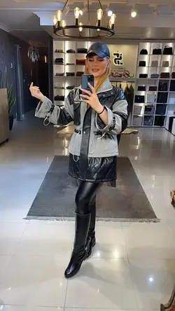 کاپشن چرم مزونی داینا