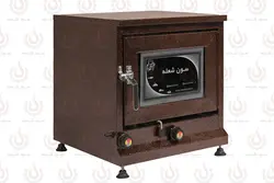 تنور گازی رنگ کوره ای (قهوه ای) جوجه گردان سایز متوسط ساج 32 سانت