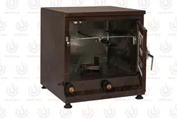 تنور گازی رنگ کوره ای (قهوه ای) جوجه گردان سایز متوسط ساج 32 سانت