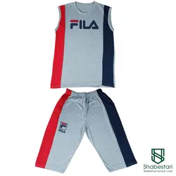 ست تاپ و شلوارک نخی فیلا