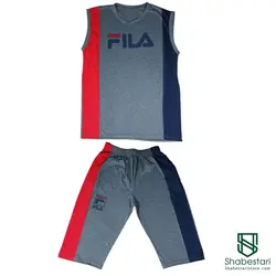 ست تاپ و شلوارک نخی فیلا