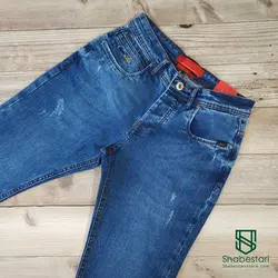 شلوار جین آبی راسته کد 10218