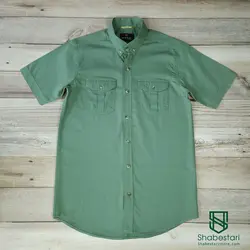 پیراهن کتان دو جیب آستین کوتاه کد(2)101203