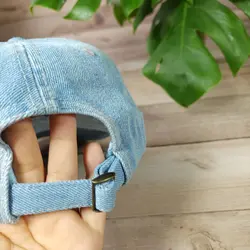 کلاه نقاب دار جین آبی روشن