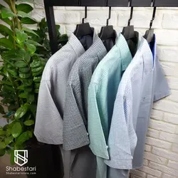 پیراهن نخ پنبه چهار خانه آستین بلند کوشا کد 101716