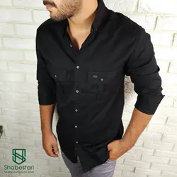 پیراهن کتان دو جیب آستین بلند کد101204