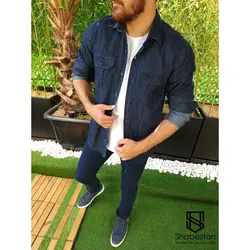 پیراهن جین دو جیب ماربل کد 101615