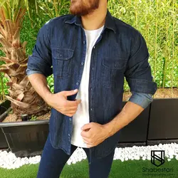 پیراهن جین دو جیب ماربل کد 101615