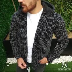 سویشرت پشمی کلاه دار براندون کد 126785