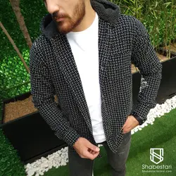 سویشرت پشمی کلاه دار براندون کد 126785