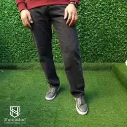 شلوار جین بگ استایل ذغالی کد 102830