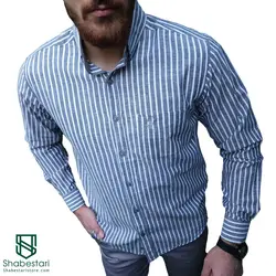 پیراهن راه راه آستین بلند هیراد کد 101743