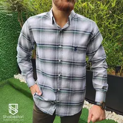 پیراهن چهارخانه آستین بلند آرشین کد 101813