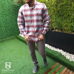 پیراهن چهارخانه آستین بلند آرشین کد 101813