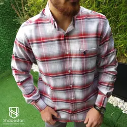 پیراهن چهارخانه آستین بلند آرشین کد 101813